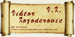 Viktor Kozoderović vizit kartica